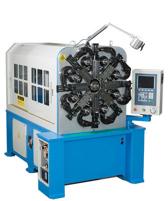 ক্যাম 4.0mm CNC স্প্রিং মেকিং ইকুইপমেন্ট Sanyo Motor CE ISO9001 Blue Systems